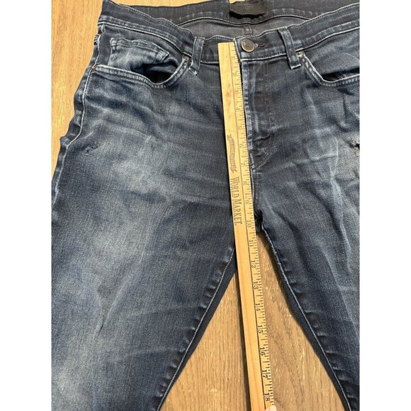 J Brand Tyler Indigo Men Size 34 Distressed Straight Dark Wash Jean - Picture 5 of 12